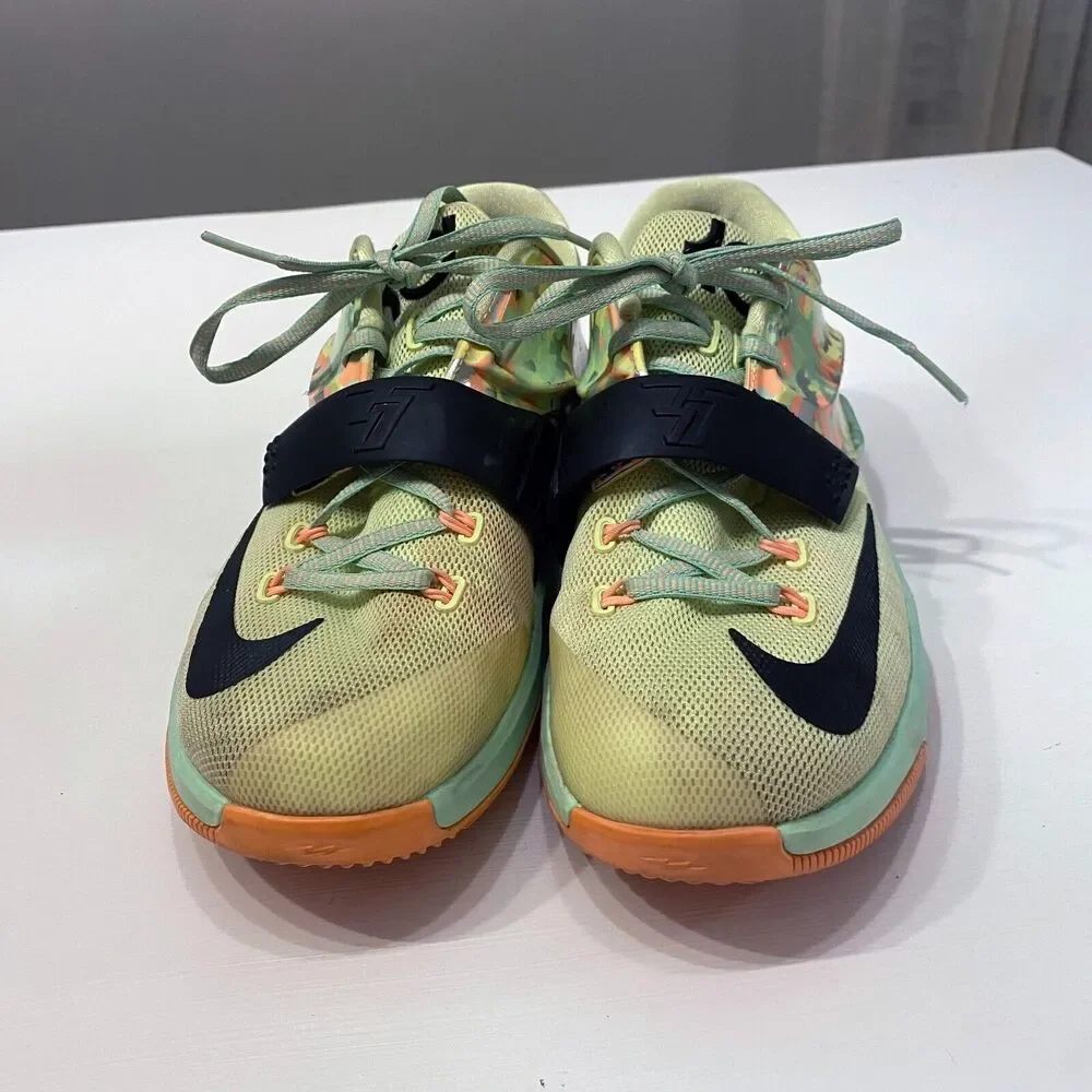 Nike KD 7 Easter Green Youth Lace‎ Up Low Top Camouflage Sneakers US Size 5.5Y